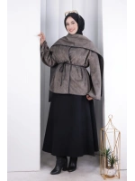 Pelerin Kemerli Ceket 1207