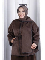 Pelerin Kemerli Ceket 1207