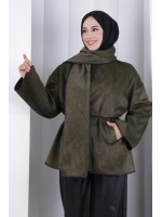 Pelerin Kemerli Ceket 1207