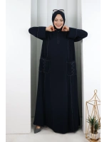 Süs Dikişli Şallı Elbise 7015