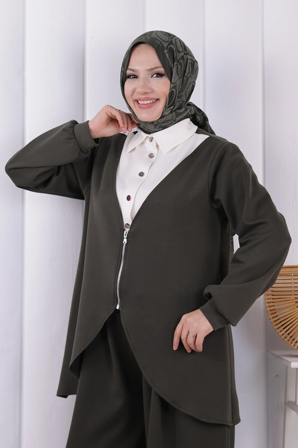 Fermuarlı Garnili İkili Takım 1208