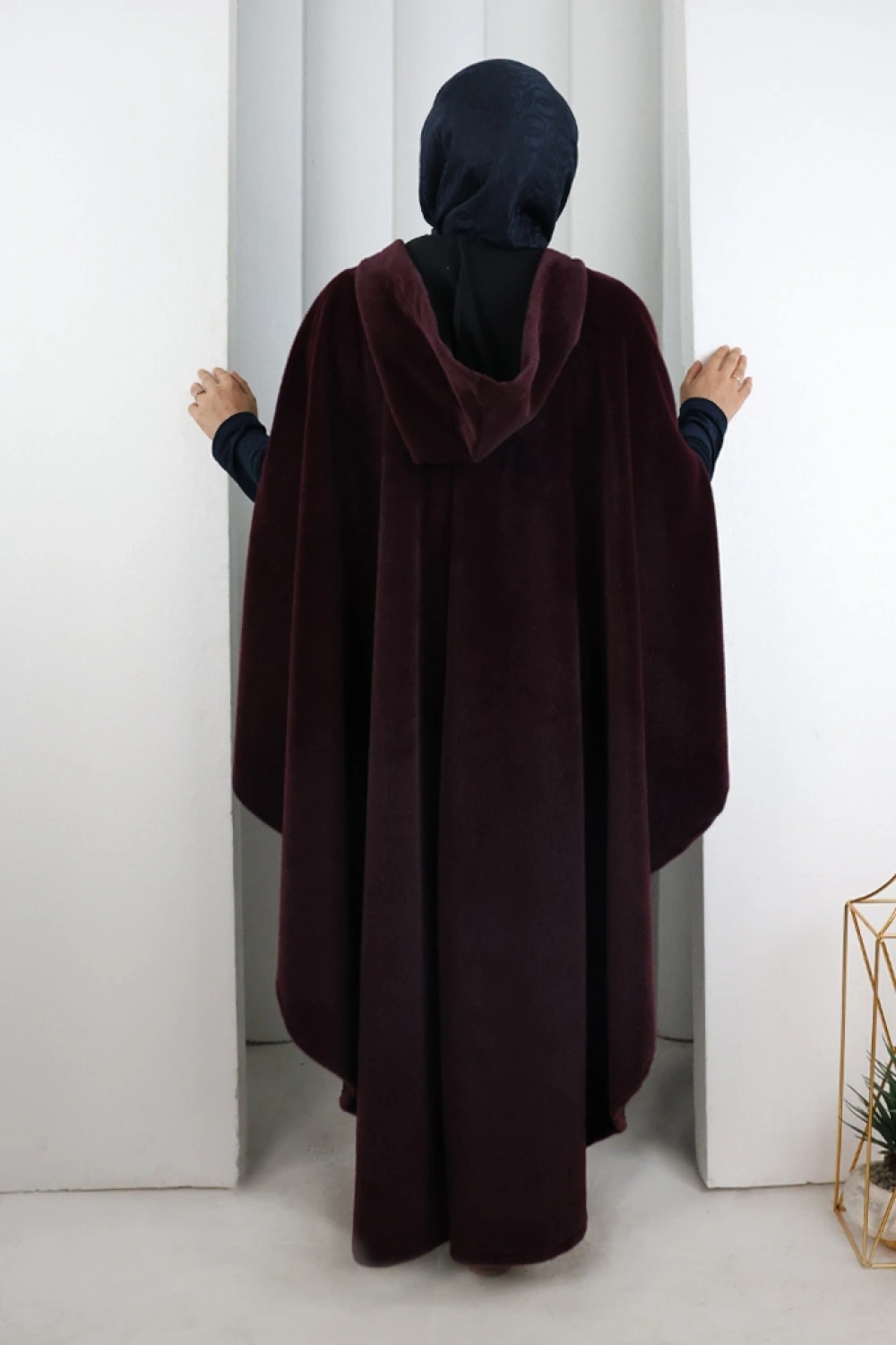 Foks Kumaş Kapşonlu Panço 70130