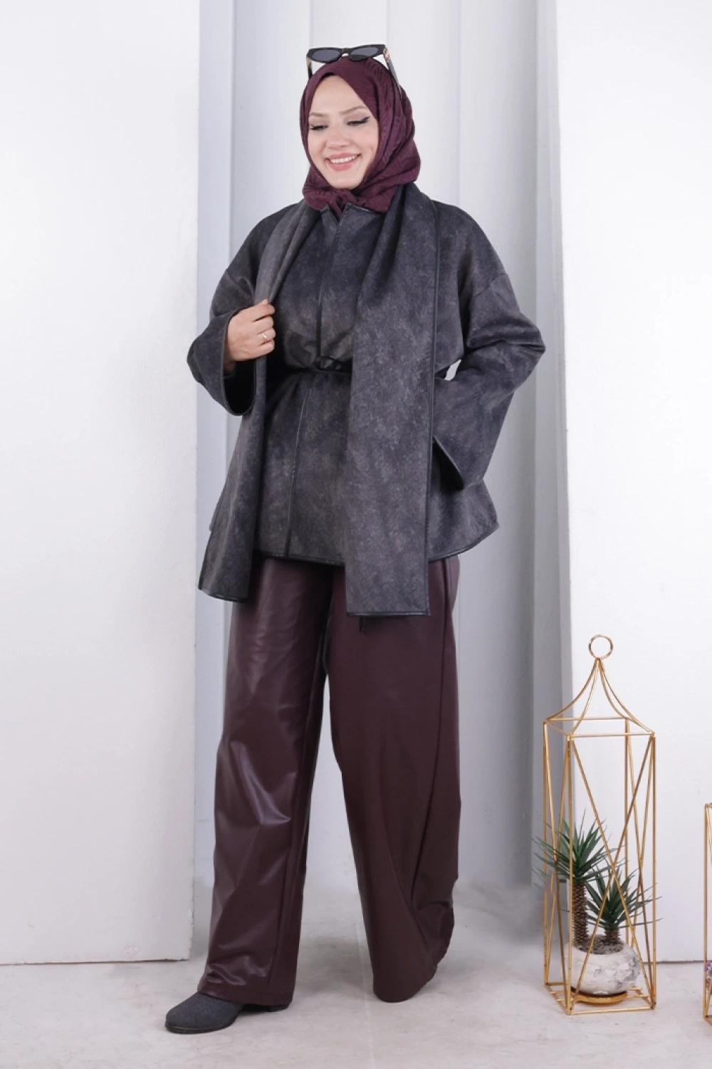 Pelerin Kemerli Ceket 1207