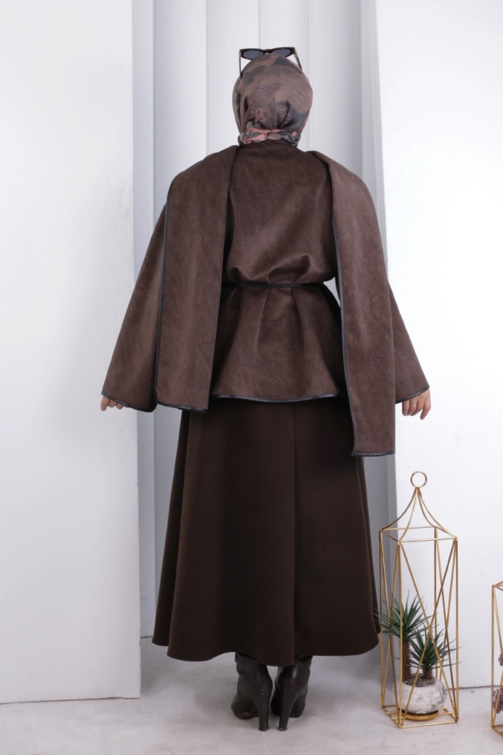 Pelerin Kemerli Ceket 1207
