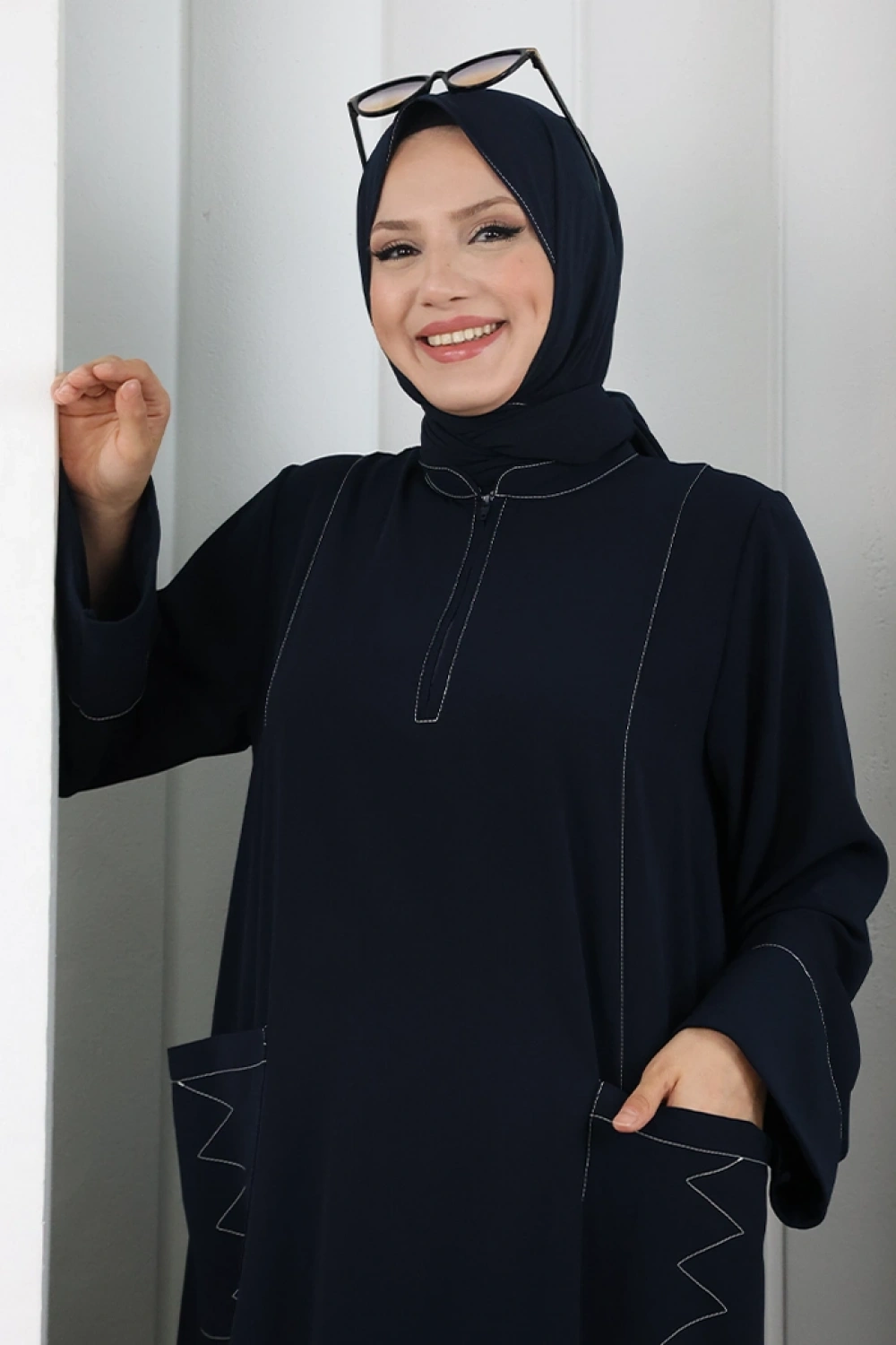 Süs Dikişli Şallı Elbise 7015