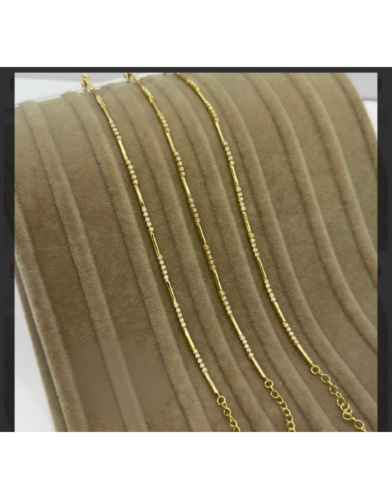 Altın Kaplama Taşlı Bileklik