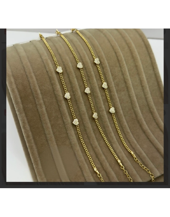 Altın Kaplama Kalp Bileklik