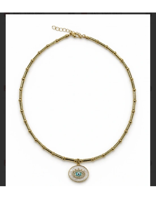 Göz Detay Kolye Tasarım Mineli