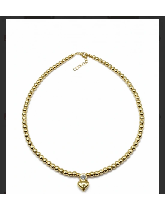 Gold Tasarım Taşlı Kolye