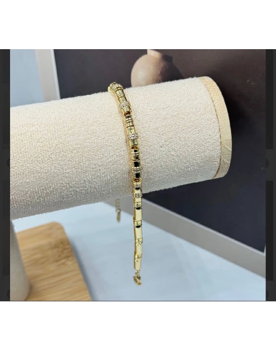 Özel Seri Altın Kaplama Zirkon Taşlı Bileklik