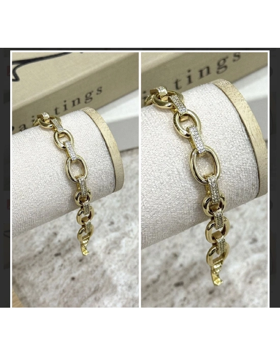 Altın Kaplama Klasik Kuyumcu Tasarımı Bileklik