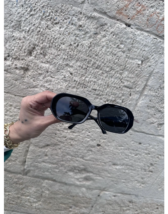 Siyah UV Cam Kalın Çerçeve Gözlük