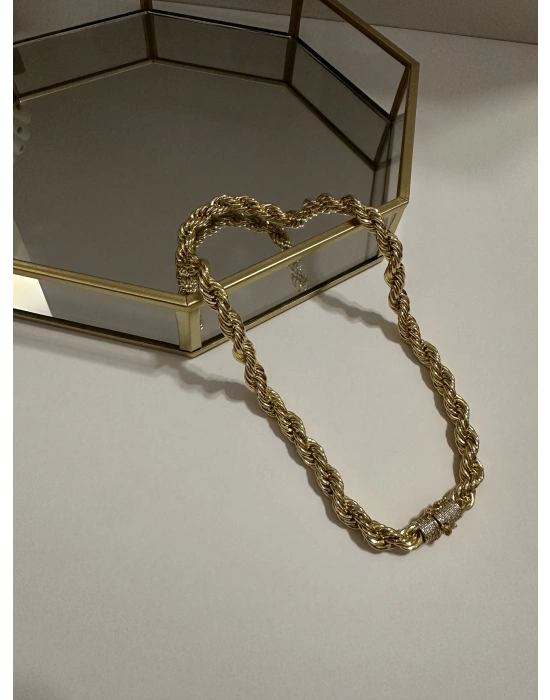 Altın Kaplama Burgu Model Gurmet kolye