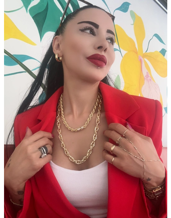 Altın Kaplama Burgu Model Gurmet kolye
