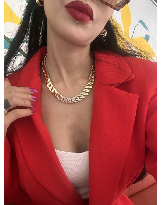 Altın Kaplama Gurmet Künye Model Kolye