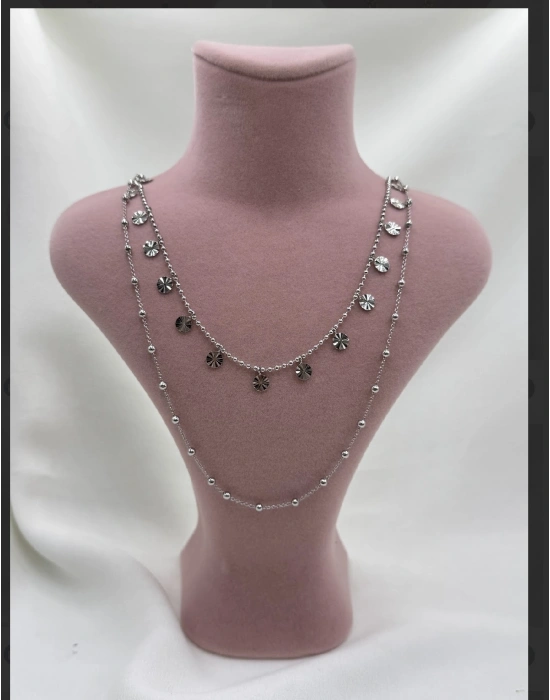 Altın Kaplama İkili Pul Kolye Tasarım