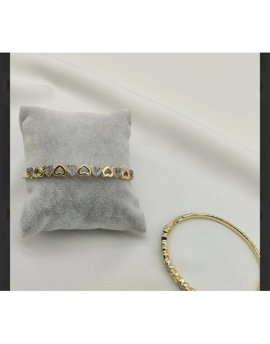 Altın Kaplama Özel Seri Kalpli Kelepçe