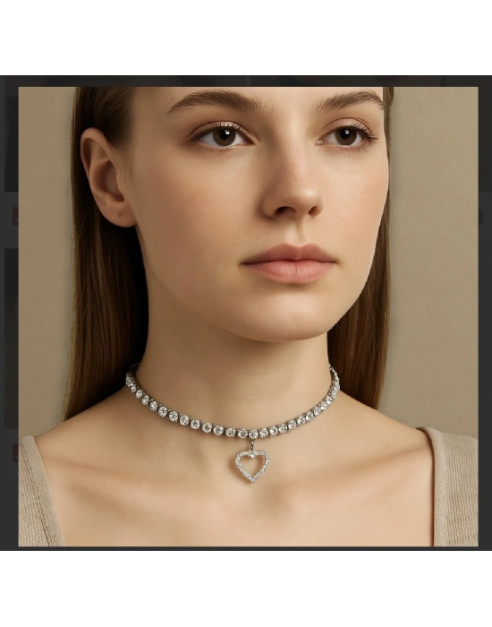 Altın Kaplama Su Yolu Kalp Kolye