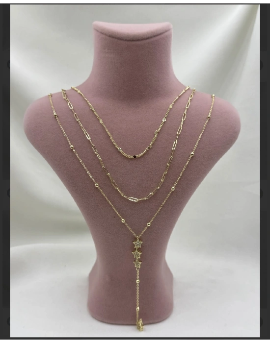 Altın Kaplama Tasarım Vip Seri Çoklu Kolye