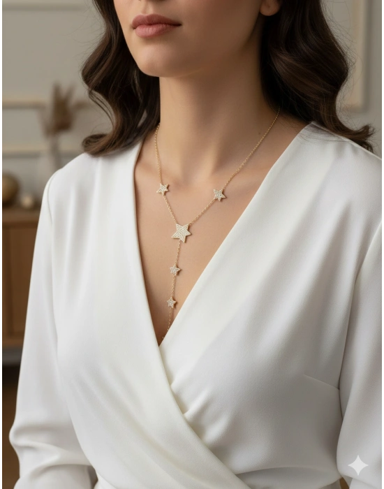 Altın Kaplama Yıldız Kolye Tasarım