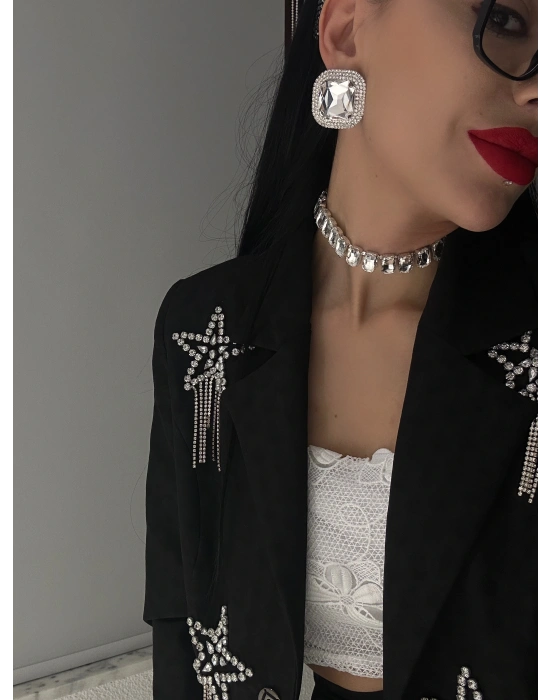 Baget Taşlı Choker Kolye