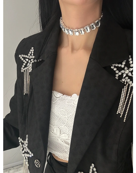 Baget Taşlı Choker Kolye