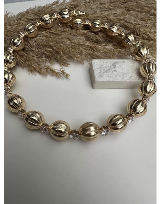 Choker Taşlı Tasma Kolye