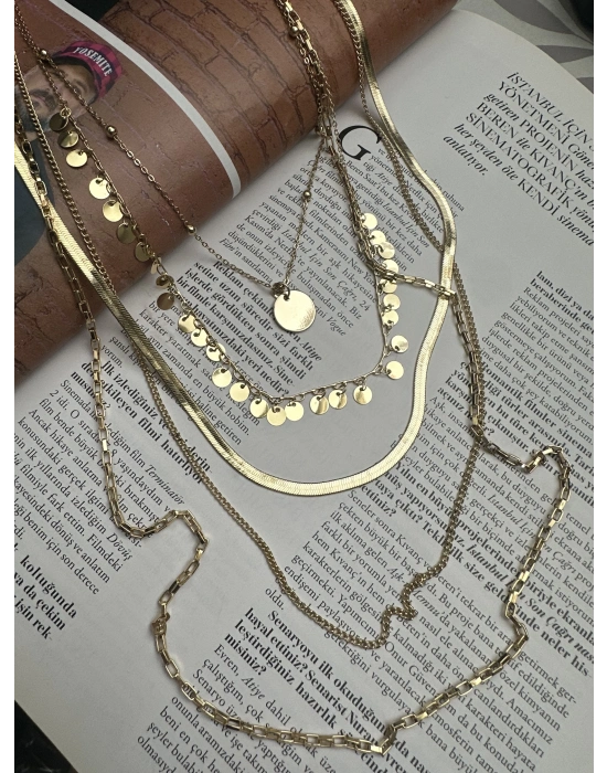 Çoklu Tasarım Kombinli Kolye