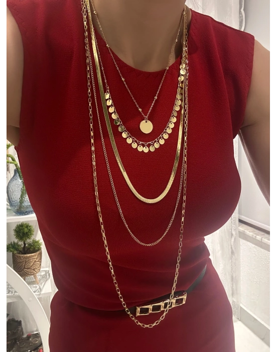 Çoklu Tasarım Kombinli Kolye