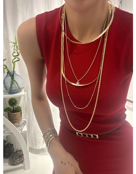 Çoklu Tasarım Kombinli Kolye