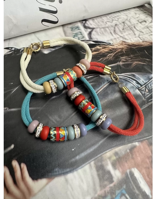 Etnik Desen Çelik Bileklik