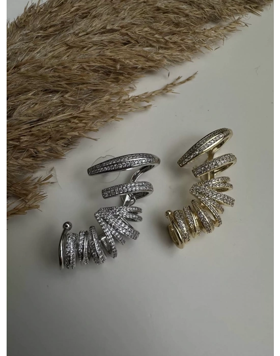 Full Taşlı Kıkırdak Küpe