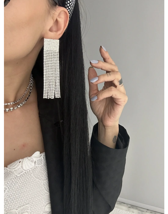 Full Taşlı Tasarım Küpe