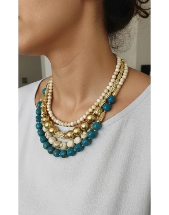 Hand Made Tasarım Boncuk Kolye