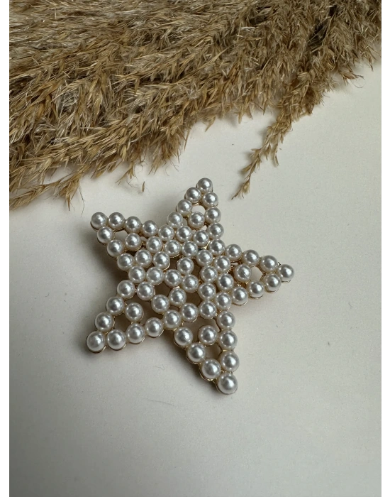 İnci Yıldız Broş