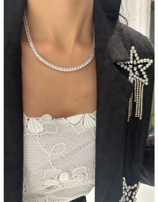 İri Taşlı Dönmeyen Su Yolu Kolye