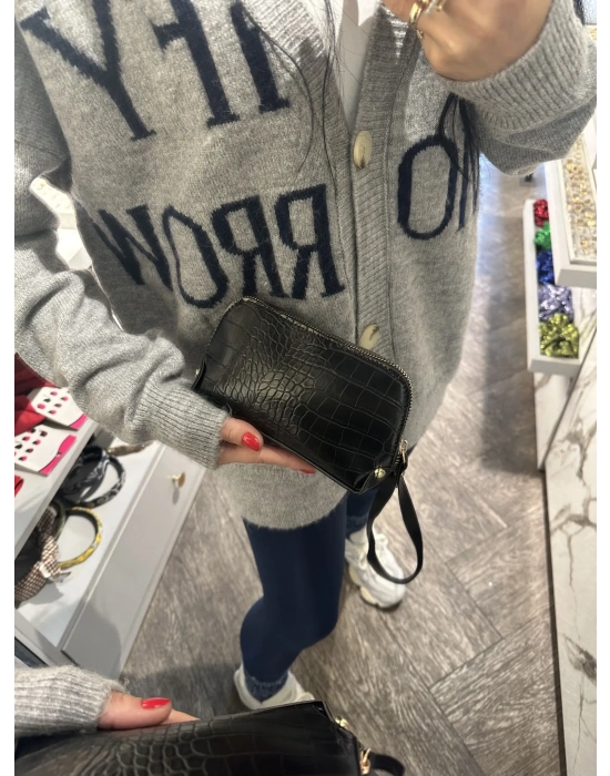 Kroko Model Mini Çanta Cüzdan