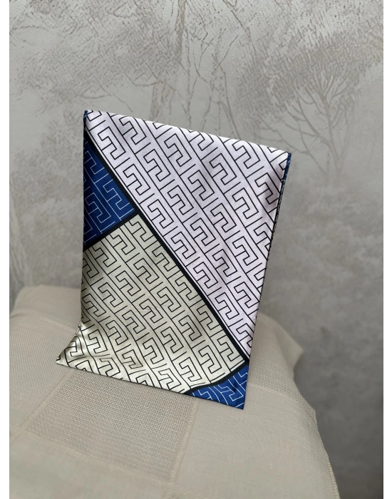 Mavi Geo Şal Fular 90*90