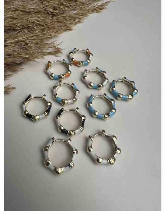 Mineli Halka Minimal Küpe