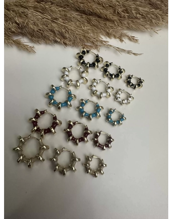Mineli Üçlü Set Küpe