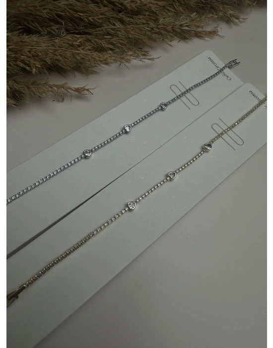 Minimal Su Yolu Kalp Model Bileklik