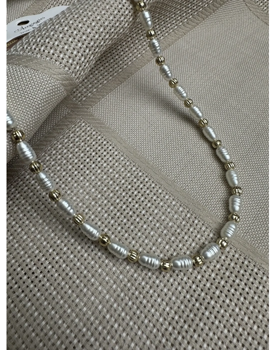 Minimalize Barok İnci Kolye