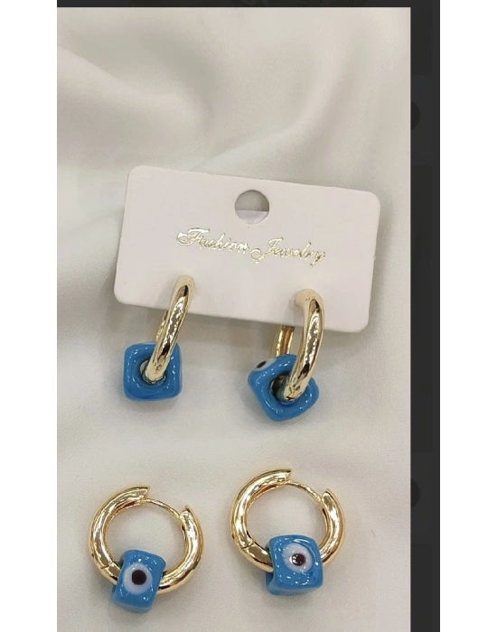 Nazarlı Halka Küpe