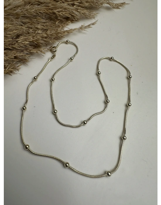 Özel Seri Kararmaz Topcuk Zincir Kolye