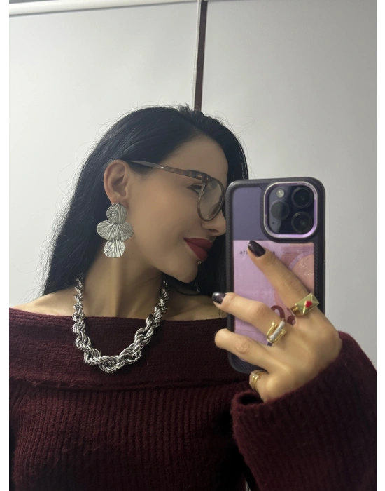 Plaka Tırtık Küpe Tasarım