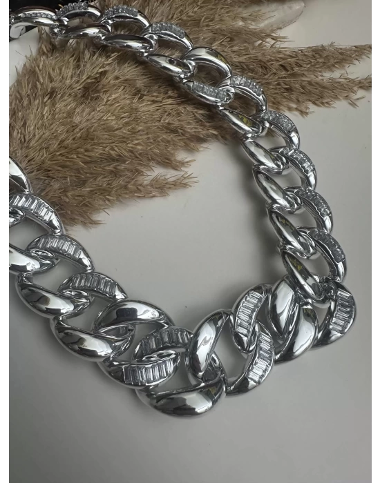 Silver Renk Tasarım Kolye