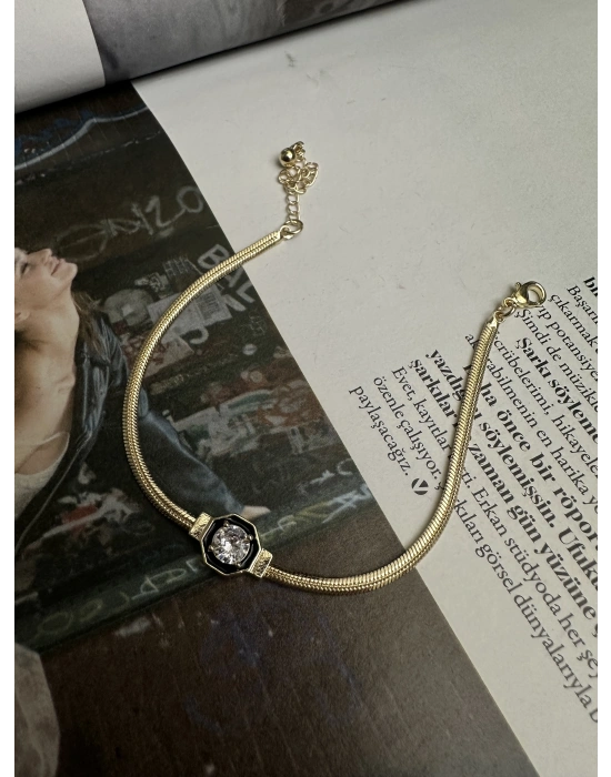 Siyah Kare Taş Bileklik