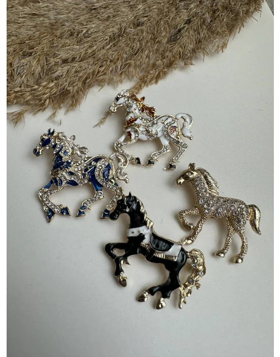 Tasarım At Figür Broş