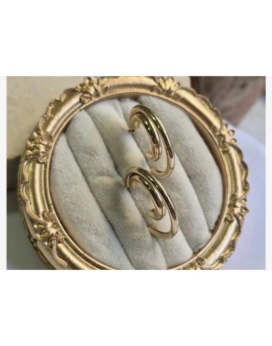 Tasarım Halka Küpe İkili