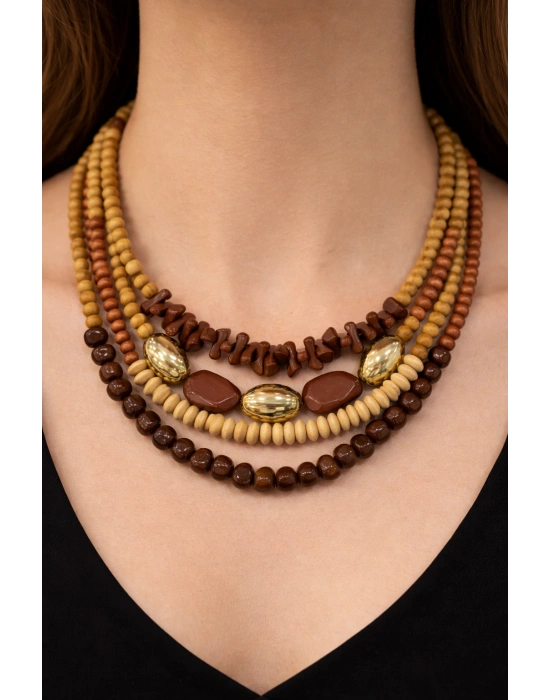 Tasarım Hand Made Çoklu Kolye